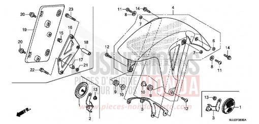 KOTFLUEGEL, VORNE NC750SE de 2014